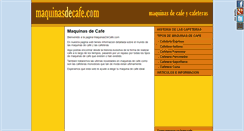 Desktop Screenshot of maquinasdecafe.com